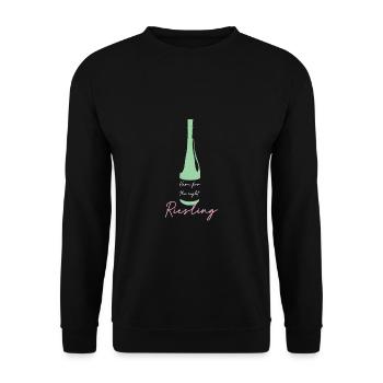 Ici pour le bon Riesling - Sweat-shirt Unisexe - noir - Devant - Alina (178cm) & Michal (187cm)