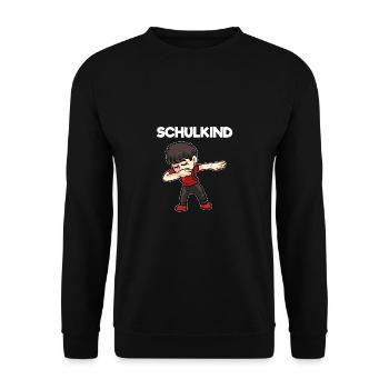 Tupfen von Schülern - Unisex Pullover - Schwarz - Vorne - Alina (178cm) & Michal (187cm)
