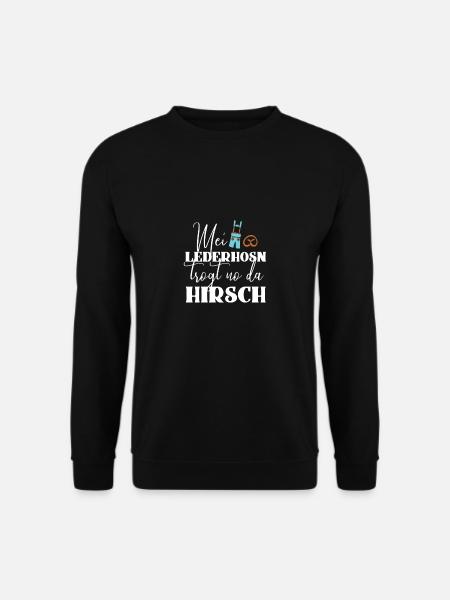Lederhosen Beer Party Celebration Hirsch - Unisex Sweatshirt - black