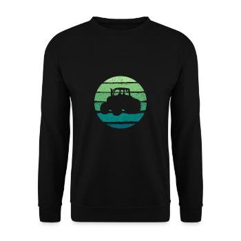 Traktoren Lkw-Landwirtschaft - Unisex Pullover - Schwarz - Vorne - Alina (178cm) & Michal (187cm)