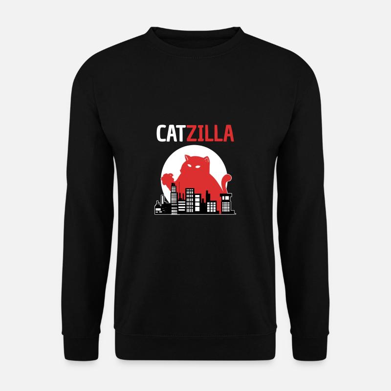 Chat Catzilla, chaton japonais - Sweat-shirt Unisexe - noir