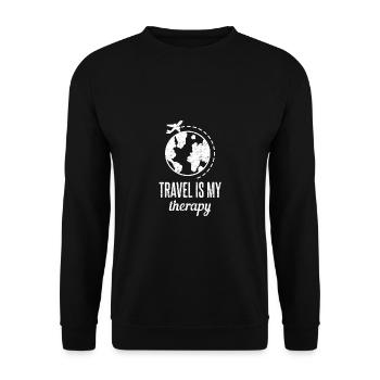 Reisen Reisen - Unisex Pullover - Schwarz - Vorne - Alina (178cm) & Michal (187cm)