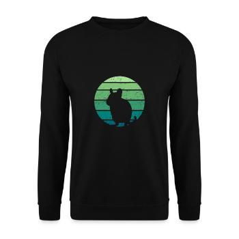 Degu rodent animal - Unisex Sweatshirt - black - Front - Alina (178cm) & Michal (187cm)