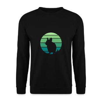 Degu Nagetier - Unisex Pullover - Schwarz - Vorne - Alina (178cm) & Michal (187cm)