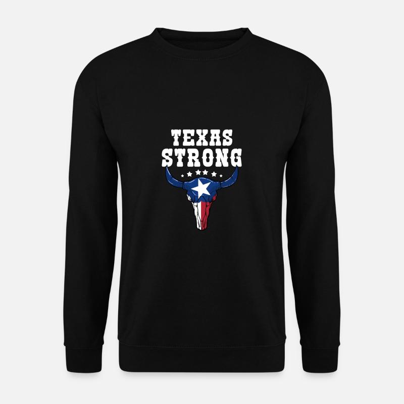 Longhorn Texas Flagge - Unisex Pullover - Schwarz