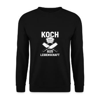 Kochen Koch Koch - Unisex Pullover - Schwarz - Vorne - Alina (178cm) & Michal (187cm)
