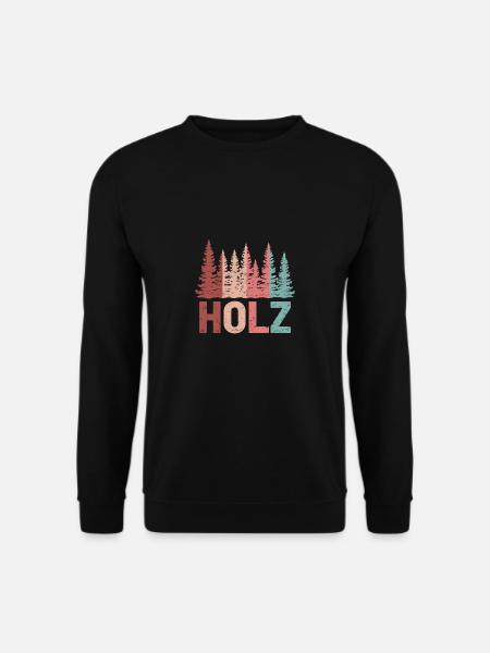 Holz Holz Holz - Unisex Pullover - Schwarz