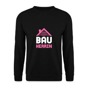 Construction mistress building mistress - Unisex Sweatshirt - black - Front - Alina (178cm) & Michal (187cm)