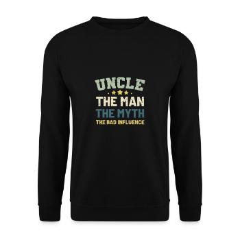 Onkel - Unisex Pullover - Schwarz - Vorne - Alina (178cm) & Michal (187cm)