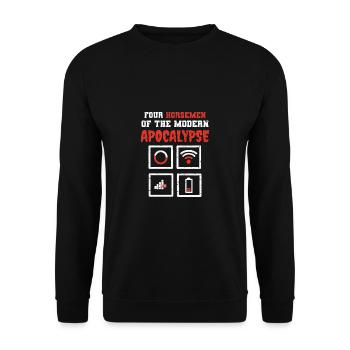 Quatre cavaliers apocalypse moderne - Sweat-shirt Unisexe - noir - Devant - Alina (178cm) & Michal (187cm)