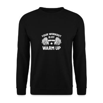 Weightlifting in the gym - Unisex Sweatshirt - black - Front - Alina (178cm) & Michal (187cm)