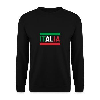 Italie Italie drapeau italien - Sweat-shirt Unisexe - noir - Devant - Alina (178cm) & Michal (187cm)