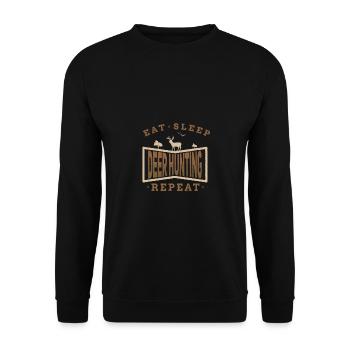 Repas de chasse au chevreuil - Sweat-shirt Unisexe - noir - Devant - Alina (178cm) & Michal (187cm)