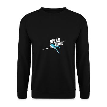 Spearfishing Unterwasserjagd Geschenk Taucher Jagd - Unisex Pullover - Schwarz - Vorne - Alina (178cm) & Michal (187cm)