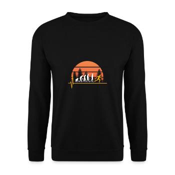 Marche nordique Evolution du rythme cardiaque Randonnée - Sweat-shirt Unisexe - noir - Devant - Alina (178cm) & Michal (187cm)