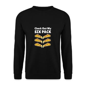 Pizza - Unisex Sweatshirt - black - Front - Alina (178cm) & Michal (187cm)
