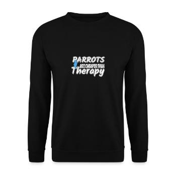 perroquet - Sweat-shirt Unisexe - noir - Devant - Alina (178cm) & Michal (187cm)
