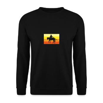 Cow-boy - Sweat-shirt Unisexe - noir - Devant - Alina (178cm) & Michal (187cm)