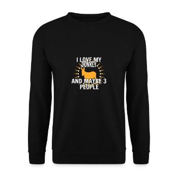 Donkey - Unisex Sweatshirt - black - Front - Alina (178cm) & Michal (187cm)