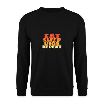Pig - Unisex Sweatshirt - black - Front - Alina (178cm) & Michal (187cm)