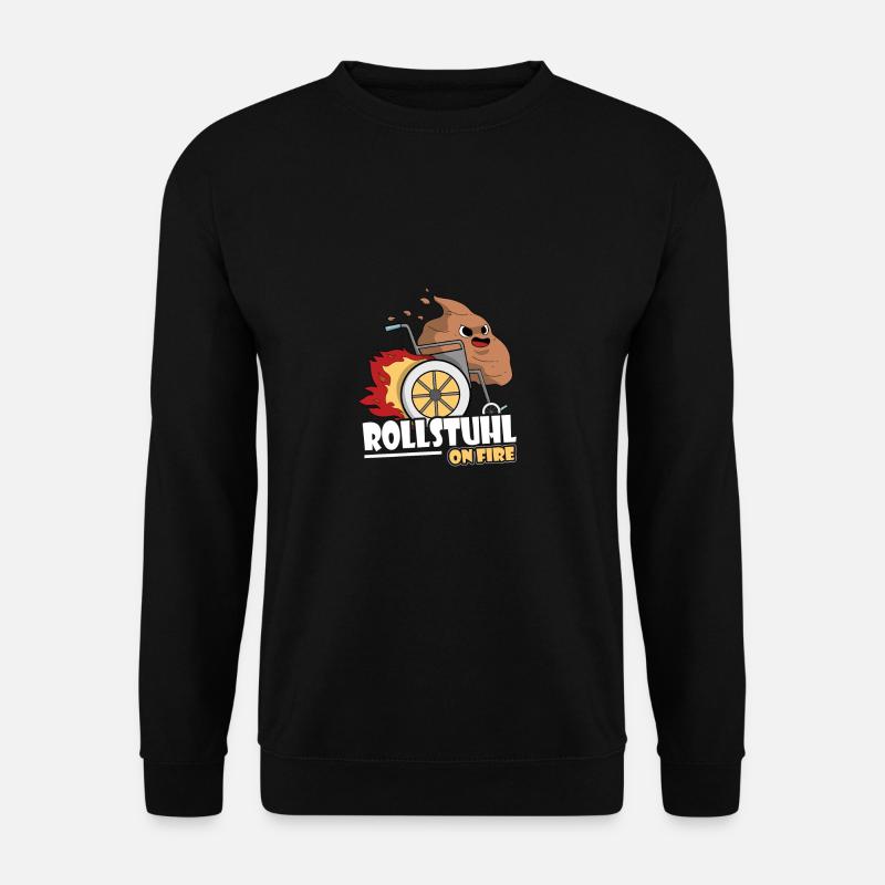 Rollstuhl Skating Kot Kackhaufen Humor Geschenk - Unisex Pullover - Schwarz
