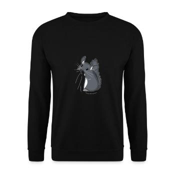 Chemise Chinchilla Rongeur Drôle - Sweat-shirt Unisexe - noir - Devant - Alina (178cm) & Michal (187cm)