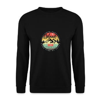 Into the woods I go, to loose my mind and find my s - Unisex Sweatshirt - black - Front - Alina (178cm) & Michal (187cm)