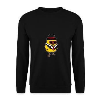 Patron Chick - Sweat-shirt Unisexe - noir - Devant - Alina (178cm) & Michal (187cm)