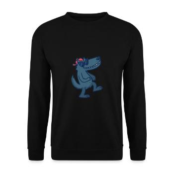 Night Dawg - Night Dog Wolf Wolf Man - Unisex Sweatshirt - black - Front - Alina (178cm) & Michal (187cm)