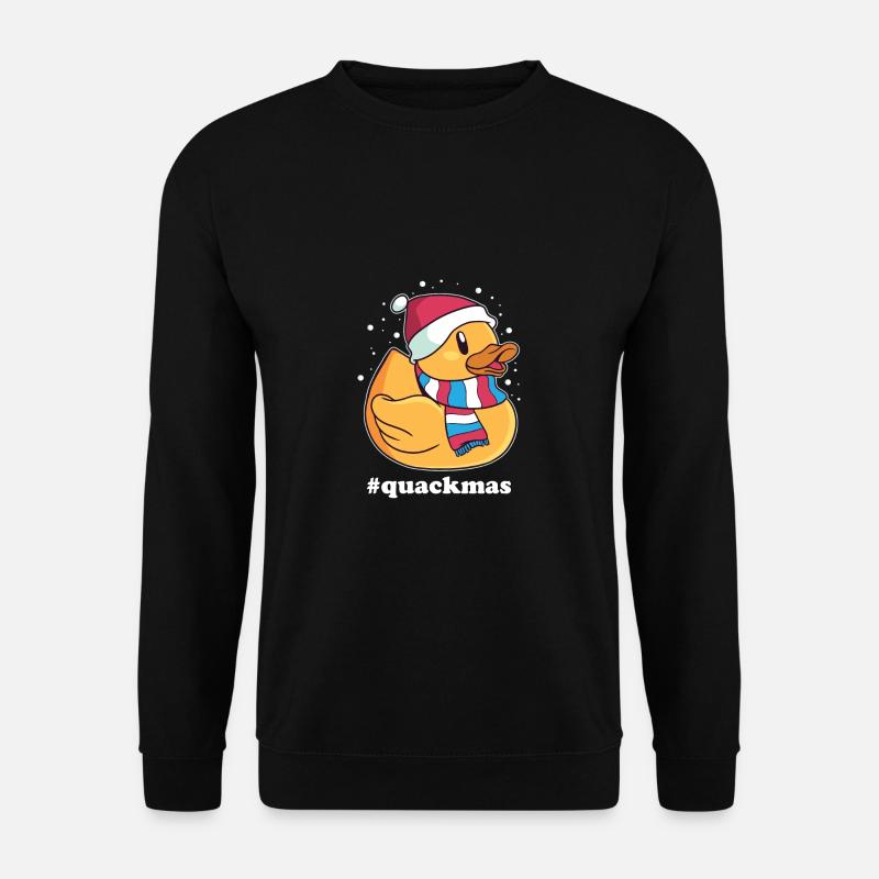 Weihnachtsente Ente Quack Mütze Winter Geschenk - Unisex Pullover - Schwarz