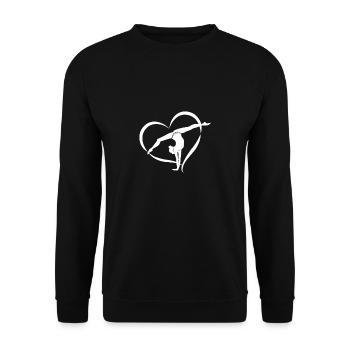 Tumbling Gymnast Turner Shirt - Unisex Sweatshirt - black - Front - Alina (178cm) & Michal (187cm)