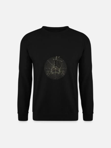 Viking boat, dragon boat, long ship - Unisex Sweatshirt - black