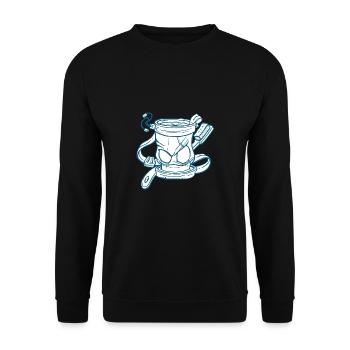 Chalk climbing climbing bouldering - Unisex Sweatshirt - black - Front - Alina (178cm) & Michal (187cm)