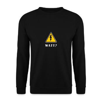 Électricien Watt - Sweat-shirt Unisexe - noir - Devant - Alina (178cm) & Michal (187cm)