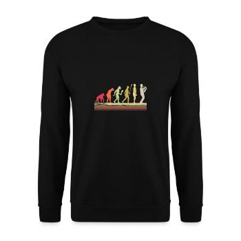 Lustiges Waldhorn Geschenk Musiker - Unisex Pullover - Schwarz - Vorne - Alina (178cm) & Michal (187cm)