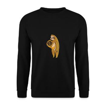 French Horn French Horn Funny Gift - Unisex Sweatshirt - black - Front - Alina (178cm) & Michal (187cm)