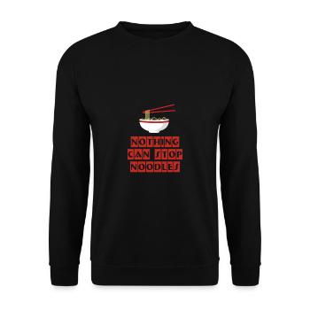 Nothing can stop Noodles Japan Shirt - Unisex Sweatshirt - black - Front - Alina (178cm) & Michal (187cm)