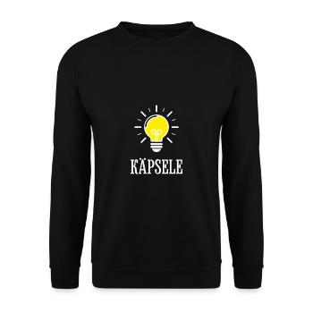 Käpsele Schwäbischer Spruch Shirt - Unisex Pullover - Schwarz - Vorne - Alina (178cm) & Michal (187cm)