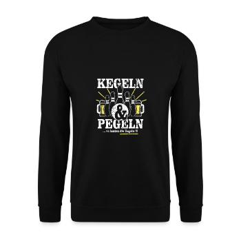 Skittles and levels - Funny bowling gift - Unisex Sweatshirt - black - Front - Alina (178cm) & Michal (187cm)