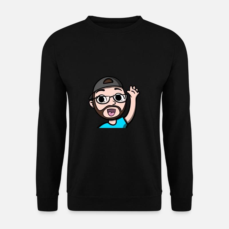 Conception de bande dessinée drôle Hi Emoji par streamer de jeu - Sweat-shirt Unisexe - noir