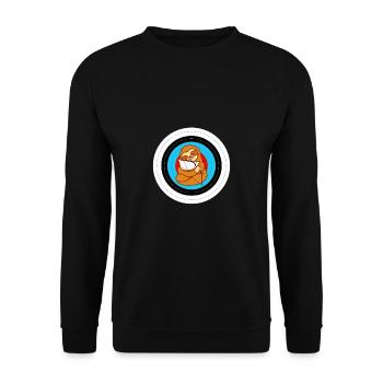 Archery Funny - Unisex Pullover - Schwarz - Vorne - Alina (178cm) & Michal (187cm)