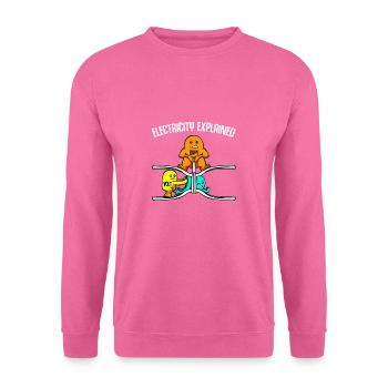 Electricity Explained Elektrizität Physiker Strom - Unisex Pullover - Pink - Vorne