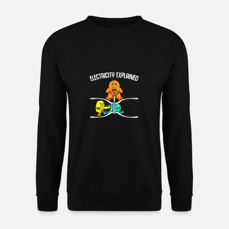 Electricité Explained Electricité Physique Electricité - Sweat-shirt Unisexe - noir