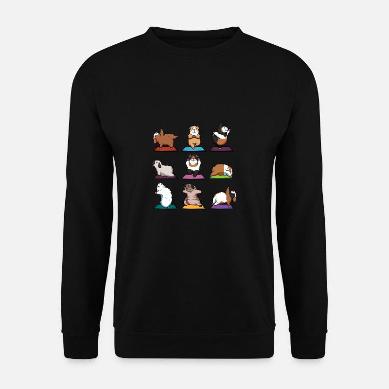 Yoga Meerschwein Meditation Yogi Namaste Geschenk - Unisex Pullover - Schwarz