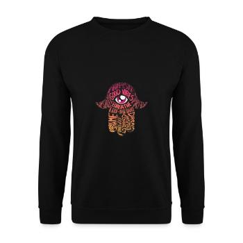 Hand Der Fatima Schutz Böse Augen Hamsa Geschenk - Unisex Pullover - Schwarz - Vorne - Alina (178cm) & Michal (187cm)