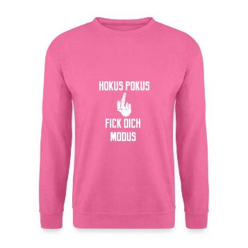 Hokus Pokus Fick Dich Modus - Sarkasmus Ironie - Unisex Pullover - Pink - Vorne