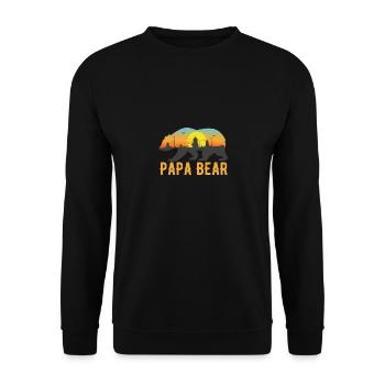 Papa Bear - Conception graphique de cadeau de fête des pères cool - Sweat-shirt Unisexe - noir - Devant - Alina (178cm) & Michal (187cm)