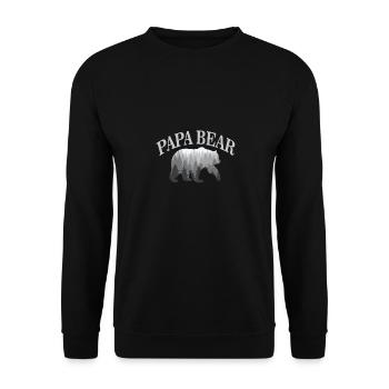 Papa Bear - Cool Father Outdoor Gift Design - Unisex Sweatshirt - black - Front - Alina (178cm) & Michal (187cm)
