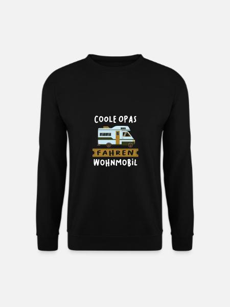 Coole Opas Fahren Wohnmobil Opa Geburtstags Design - Unisex Pullover - Schwarz