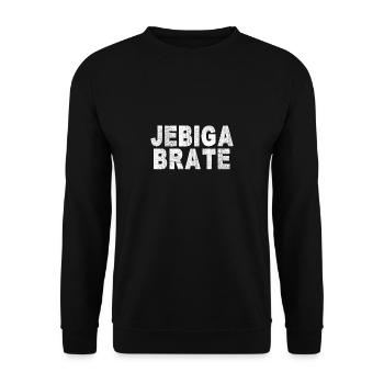 Jebiga Brate - Lustiges Balkan Jugo Jugoslawien T- - Unisex Pullover - Schwarz - Vorne - Alina (178cm) & Michal (187cm)